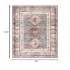 SAFAVIEH Area Rug 8x10 - Herat Collection - Large - Grey & Cream, Oriental Medallion Distressed Design, Non-Shedding & Easy Cleaning, Ideal for Living Room, Bedroom, Office, Dining Space (HRT379F) view 2