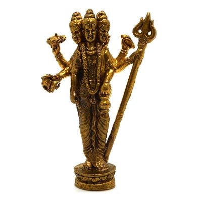 Lucky Hindu Amulet Lord Shiva Mahadeva Statue Buddha Blessing Strong Life Protection