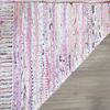 SAFAVIEH Rag Rug Collection Area Rug - 6' Square, Light Pink & Multi, Handmade Boho Stripe Cotton, Ideal for High Traffic Areas in Living Room, Bedroom (RAR125E) view 4