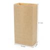 Foraineam 300 Pack Mini Kraft Paper Bags 3.5 x 2 x 6.7 inch Durable Brown Paper Snack Bag Small Cookie Party Favor Bags view 2