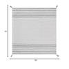 SAFAVIEH Montauk Collection Area Rug - 6' Square, Grey & Ivory, Handmade Flat Weave Stripe Cotton, Ideal for High Traffic Areas in Living Room, Bedroom (MTK214F) view 2