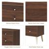 Giantex 4-Drawer Dresser, Free-Standing Chest Wood Legs and Sliding Rail, Storage Dresser Chest for Bedroom, Living Room, Hallway Storage Cabinet Organizer Wooden Chest (Coffee) view 4