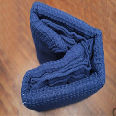 100% Cotton Blanket (Waffle Weave Design) Perfect for Home Decor and All Four Seasons. (King (108 x 90), Navy Blue)