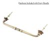 Indian Shelf 1 Pack Ceramic White Cabinet Pulls Floral Vintage Kitchen Drawer Handles Door Dresser Handles Antique Hardware 4" Hole to Hole -BH-75-CK-1356 view 2