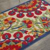 Nourison Home Aloha Red Multicolor 2'8" x 4' Area Rug - Easy Clean, Non Shedding, Bed Room, Living Room, Dining Room, Kitchen (3' x 4') view 4