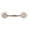 Indian Shelf 1 Pack Ceramic Drawer Handles for Cabinets and Drawers Cream Dresser Pulls for Door Silver Hardware 8" Hole to Hole -BH-484-CRACK-86 view 1