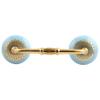 Indian Shelf 1 Pack Ceramic Turquoise Door Handles Interior T Bar Handles for Cabinets and Drawers Dresser Gold Hardware 4" Hole to Hole -BH-338-CK-928 view 1
