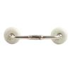 Indian Shelf 1 Pack Ceramic Drawer Handles for Cabinets and Drawers White Dresser Pulls for Door Silver Hardware 8" Hole to Hole -BH-482-CRACK-75 view 1