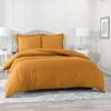 Comfort Bed Store 3 Piece Duvet Set Collection Organic Cotton 400 Thread Count Solid 1 Duvet Cover, 2 Pillow Shams (Gold/Mustard Yellow, Super King, Set of 3) view 1