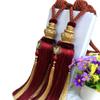 1 Pair Handmade Curtain Tiebacks Rope Home Curtain Decorative Tassels Curtain Tiebacks Holdbacks Tassel Curtain Buckle (Jujube red) view 1
