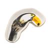 Chumbak Toucan Advice Trinket Tray for Her - Jewelry Tray Organizer for Girls Bedroom and Office, Porcelain Dish for Trinket Storage and Accessories - Gift for girls (Yellow, Black and White) view 2