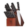 HENCKELS Solution Razor-Sharp 15-pc Knife Set, Chef Knife, Bread Knife, Steak Knife, German Engineered Informed by 100+ Years of Mastery, Black/Stainless Steel view 1