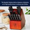 HENCKELS Solution Razor-Sharp 15-pc Knife Set, Chef Knife, Bread Knife, Steak Knife, German Engineered Informed by 100+ Years of Mastery, Black/Stainless Steel view 2