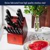 HENCKELS Solution Razor-Sharp 15-pc Knife Set, Chef Knife, Bread Knife, Steak Knife, German Engineered Informed by 100+ Years of Mastery, Black/Stainless Steel view 3