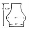 Galapagoz Clear Glass Hurricane Oil Lamp Chimney for 2 Burner New 3 X 8.5 inch USA 57932jb view 3