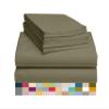 800 Thread Count-6Pcs Bed Sheet Set 100% Cotton Bed Sheets Olive Full XL Sheets Set, Long Staple Cotton Sheets, Fits Mattress Upto 18" Deep Pocket, Bedsheet and Pillowcase, Bedding Set view 1