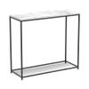 Safdie & Co. - Metal Console Table, Marble Black Console Tables for Entryway, Use As Doorway Table, Narrow Bar Table, or Accent Furniture for Decorating Foyer, 12 x 28 x 31 Inches view 1