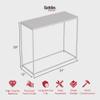 Safdie & Co. - Metal Console Table, Marble Black Console Tables for Entryway, Use As Doorway Table, Narrow Bar Table, or Accent Furniture for Decorating Foyer, 12 x 28 x 31 Inches view 3