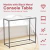 Safdie & Co. - Metal Console Table, Marble Black Console Tables for Entryway, Use As Doorway Table, Narrow Bar Table, or Accent Furniture for Decorating Foyer, 12 x 28 x 31 Inches view 4