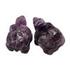 Gemgogo 2 Pcs Natural Amethyst Pocket Carved Tortoise Decor Animal Figurines Gemstone,1.5 Inches Room Decor Crystals and Healing Stones view 1