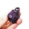 Gemgogo 2 Pcs Natural Amethyst Pocket Carved Tortoise Decor Animal Figurines Gemstone,1.5 Inches Room Decor Crystals and Healing Stones view 2