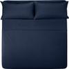 4 Piece Sheet Set Long Staple Combed Cotton,400 Thread Count 100% Cotton Sheets-Navy Blue Stripe-California King Sheet Set,Soft and Silky Sateen Weave, Fits Mattress Upto 15 Inches Deep Pocket view 4