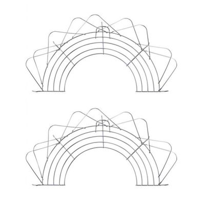 2Pcs Tempura Rack Semi- Wok Fry Pan Pot For Fry Pan Drainer Rack For Tempura Fried Chicken (38cm Silver)