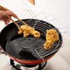 2Pcs Tempura Rack Semi- Wok Fry Pan Pot For Fry Pan Drainer Rack For Tempura Fried Chicken (38cm Silver) view 2