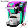 WraptorSkinz Decal Style Vinyl Skin compatible with Keurig K10 / K15 Mini Plus Coffee Makers Drip Teal Pink Yellow (COFFEE MAKER NOT INCLUDED) view 2