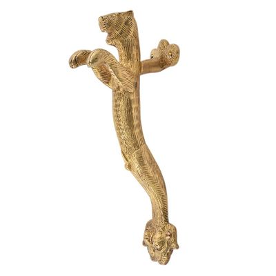 Indian Shelf 1 Pack Tiger Brass Cabinet Handles Unique Door Handle Interior Vintage Gold Decorative Drawer Pulls High Quality