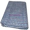 Sophia-Art Indian King/Twin Handmade Bohemian Hand Block Print Pure Cotton Bedspread Kantha Stitch Hippie Kantha Bed Spread Reversible Bedcover Throw Quilt (Blue Diamond, 90" x 108") view 2