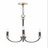 Maxim Charlton 3 Light Small Candle Style Chandelier with Black/Antique Brass Finish view 2