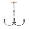Maxim Charlton 3 Light Small Candle Style Chandelier with Black/Antique Brass Finish view 3