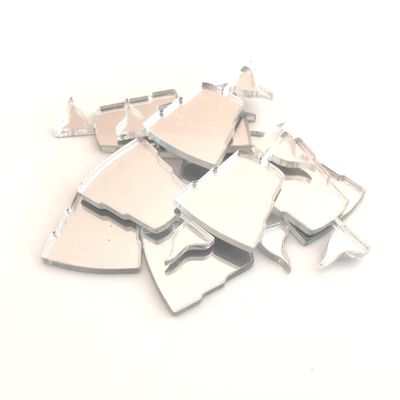 Sandcastle Crafting Mirrors, Set of 10, Shatterproof Acrylic, Silver