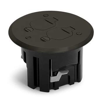 Lew Electric PBR1-FPDB Round Floor Box Kit | Hardwiring Required (Flip Lid, Dark Bronze) Hardwiring Required