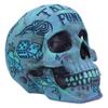 Nemesis Now Tribal Tattoo Fund Skull Ornament, Polyresin, Blue, One Size view 1