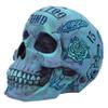 Nemesis Now Tribal Tattoo Fund Skull Ornament, Polyresin, Blue, One Size view 2