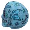 Nemesis Now Tribal Tattoo Fund Skull Ornament, Polyresin, Blue, One Size view 3