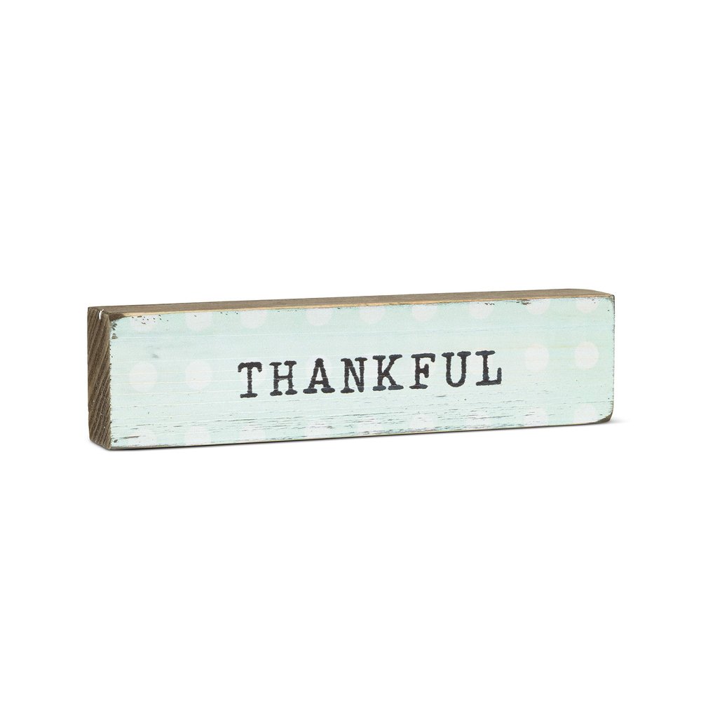 Abbott Collection 27-STACK-MD-12 Md Thankful Stackable Block-1x7 W, 1x7 inches W, Mint
