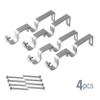 Rod Desyne 1" Double Wall Bracket (4 pcs), Satin Nickel view 2