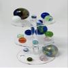 anbcollectibles 4 x 7 Glass Dome with 3 Tier Acrylic Marble Display Insert (3/8" Holes) for Small Marbles view 3