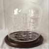anbcollectibles 4 x 7 Glass Dome with 3 Tier Acrylic Marble Display Insert (5/8" Holes) for Marbles_AB view 1