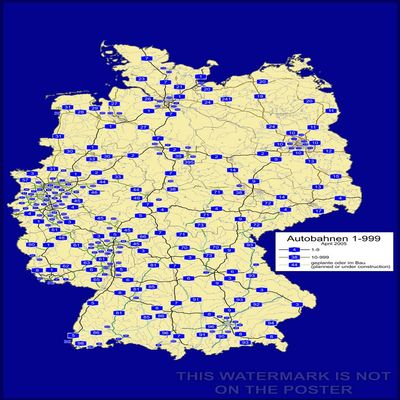 History Galore 24"x36" Gallery Poster, autobahn network