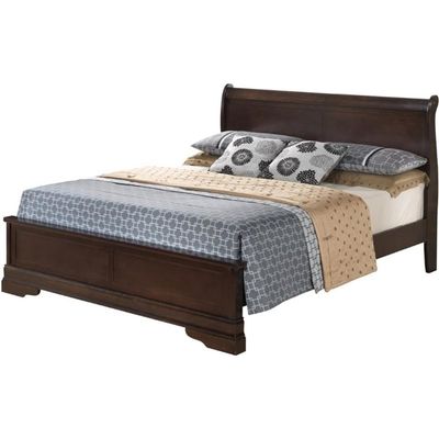 Glory Furniture Louis Phillipe Full Panel Bed in Cappuccino