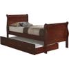 Glory Furniture Louis Phillipe Twin Trundle Bed in Cherry view 1