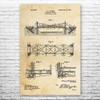 Suspension Bridge Poster Print, Structural Engineer, Architect Gift, Bridge Blueprint, Office Wall Art, Engineering Gift Vintage Paper (8 inch x 10 inch) view 1