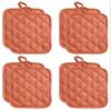 American Linen Pot Holders, Hot Pads, Table Pads for Kitchen and Dining Table, Non Slip Heat Resistant Hot Pot Holder (Coral, 8 Pack) view 1