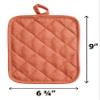 American Linen Pot Holders, Hot Pads, Table Pads for Kitchen and Dining Table, Non Slip Heat Resistant Hot Pot Holder (Coral, 8 Pack) view 2