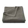 HiEnd Accents Stonewashed Cotton Velvet 3 Piece Quilt Set with Pillow Shams, King Size, Gray Solid Color, Classic Traditional Bedding, Soft Lightweight Bed Cover, 1 Quilt and 2 Pillowcases view 4