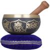 Exotic India Wishlist Past Orders Cart Golden Black Ashtamangala Singing Bowl - Tibetan Buddhist, Multicolor view 1